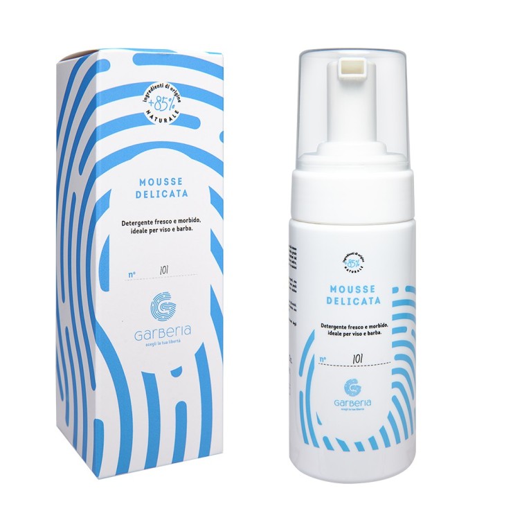 Mousse delicata, detergente fresco e morbido per viso e barba | Garberia